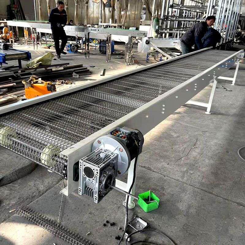 不锈钢网带链温输送机平顶链输生带耐高板链板送产线板链式输送带