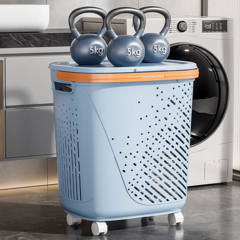 脏衣篓家用带轮卫生间浴室大号脏衣篮放脏衣服收纳筐大容量洗衣篮