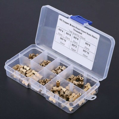 150pcs/Set M3 Brass Threaded Heat Insert Plastic 3D Printin