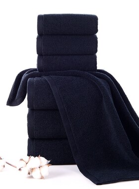 New 3pcs/set  Cotton Solid Black Bath Towel Set 1pc bath