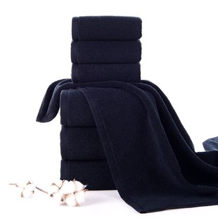 Bath bath set 1pc Set Towel Black Solid Cotton 3pcs New