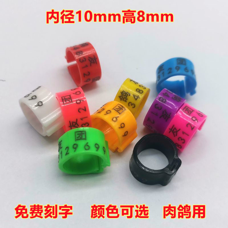 标记白鸽环鸽子脚环小鸟环t脚扣环卡圈脚链脚套种鸽环电子环脚圈