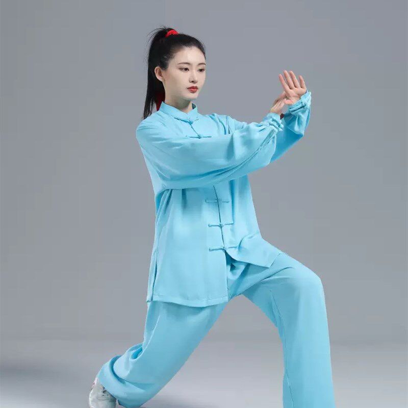 小众高货太极服女2023夏天新款武术服装表演服功夫练武服训练功服