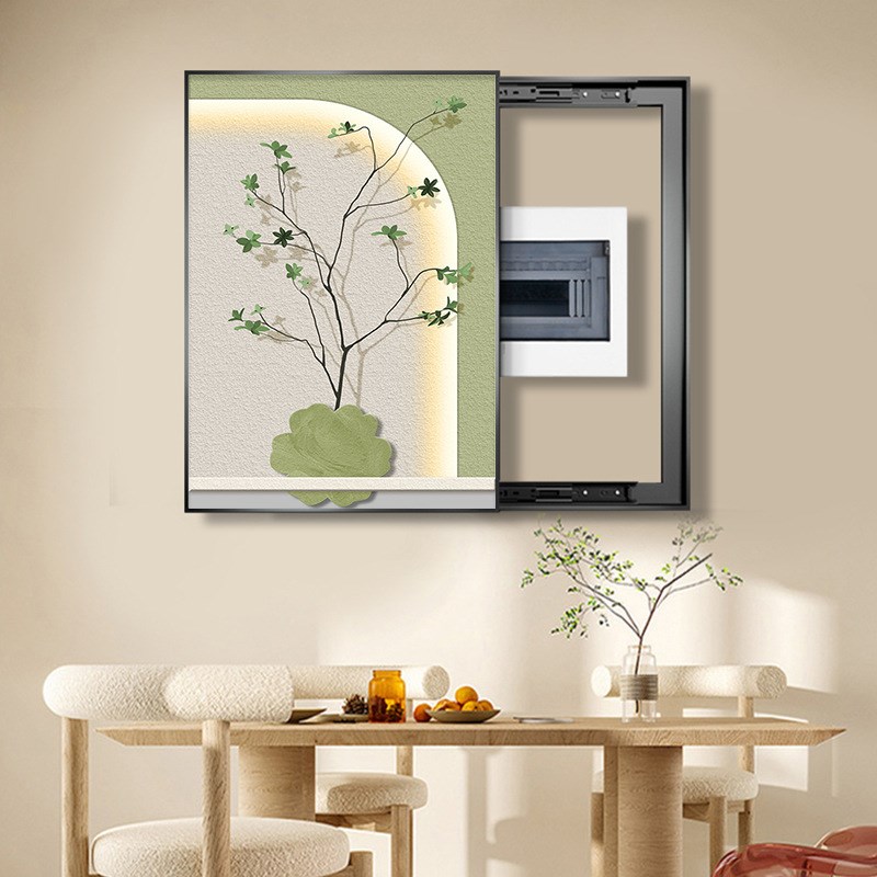 北欧竖版电表箱装饰画现代简约花卉遮挡配电箱挂画电源开关电箱画图片