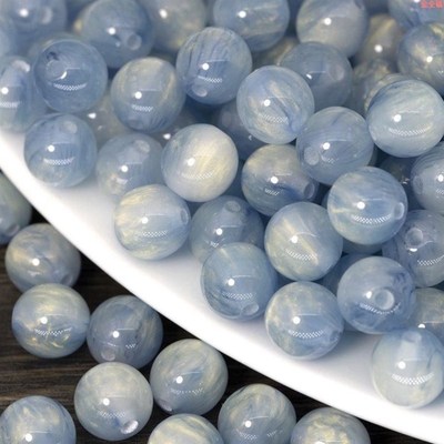 手串珠子散装黄色水晶珠子大孔径编手链的小配饰珠子星空流光晕染