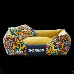 主子家 狗窝猫窝冬季保暖 小型犬中型犬泰迪狗床垫子可拆洗宠物窝