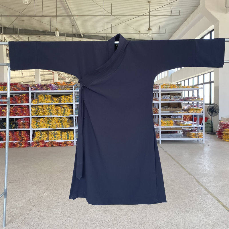 古装道服长袍套装法衣道士用品衣服道H袍薄款长袍斜襟长褂三清领