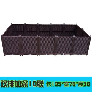 阳台种植箱长方形塑料花盆家庭屋顶菜园设K备特大园艺种菜盆种植