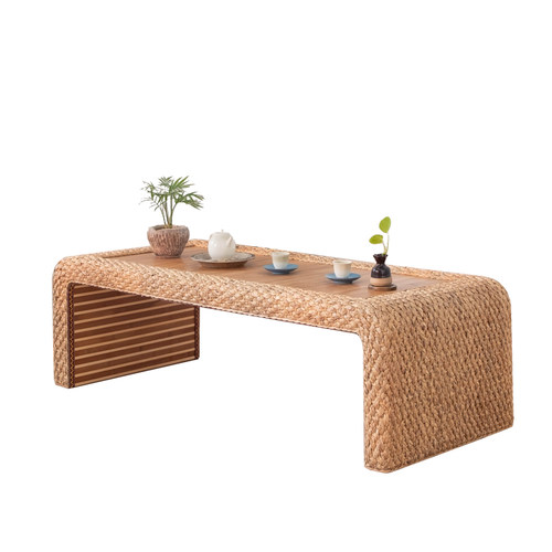 手工藤编草编榻榻米茶几飘窗小桌子日式阳台炕桌茶桌禅意地台矮桌