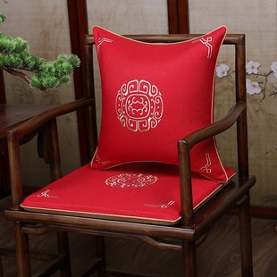 新中式红木沙发垫椅子坐垫实木家具茶桌中国风茶椅座垫椅垫子绣花