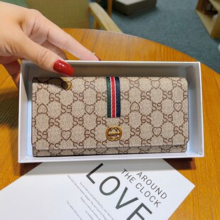 皮夹钱包女士2022新款网小卡包长款钱夹大容量多卡位卡包折叠女款