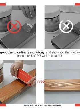 Wood Graining DIY Tool Set Rubber Wood Grain Paint Roller Br