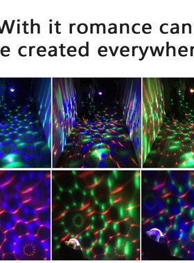 RGB Color Mini Car Stage Light 3W Portable LED Effect Lights