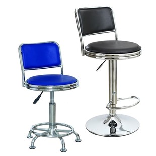 椅现代简约酒吧椅子旋转升x降靠美家用实验椅凳圆子背容凳