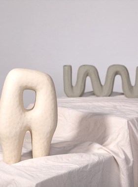 北欧现代创意几何陶瓷工艺品摆件客厅电视柜书柜酒柜软装饰品摆设