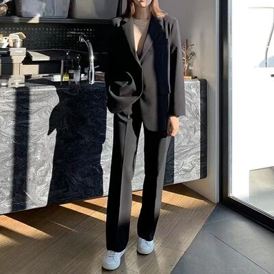 正装西装套装免烫宽松大学生男女答辩西服教资工装面试职业演讲