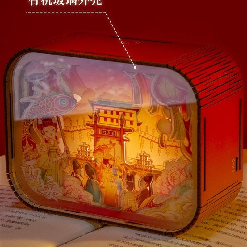 西安小夜灯城市文创创意小灯芙蓉园大雁塔永宁门旅游纪念礼品摆件,节庆用品/礼品,文化创意纸雕灯,淘宝优惠券,粉丝福利购,淘宝优惠卷