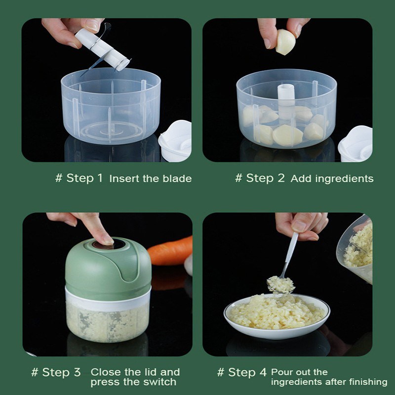 Mini Electric Garlic Chopper USB Meat Grinder Garlic Masher