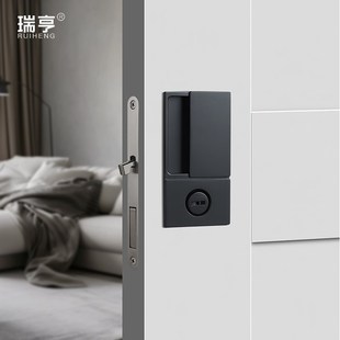 瑞亨家用房间卧室移门钩锁推拉门口袋门幽灵门锁暗藏拉手