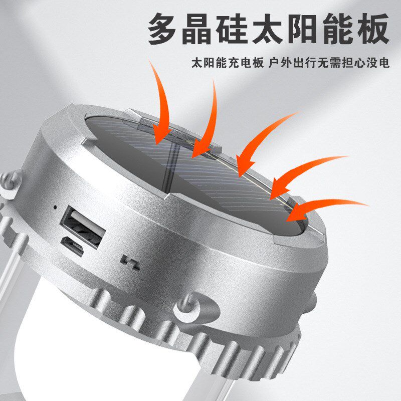露营灯太阳能风扇马灯USB充手机照明灯蓝牙音P响风扇可充电帐篷灯