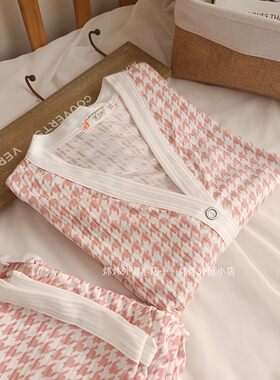春夏薄款冰丝哺乳月子服 产後哺乳家居服牛奶丝孕妇睡衣授乳套装
