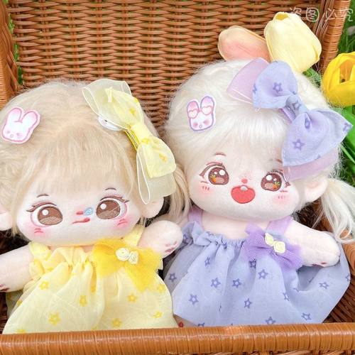 春季小裙子现货20cm厘米娃衣小清新连衣裙套装棉花娃娃公仔换装