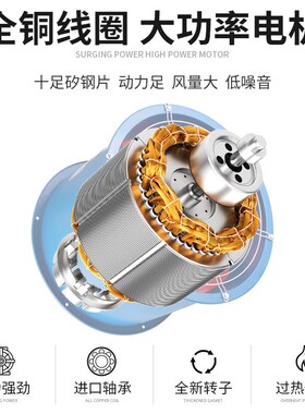 SF轴流风机220V工业管道换气A扇排风扇380V大功率厨房排烟风机