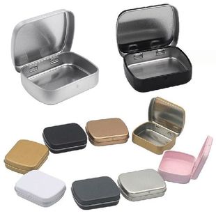 Tins Rectangular Box 极速Metal Storage Iron Empty Slide Mini