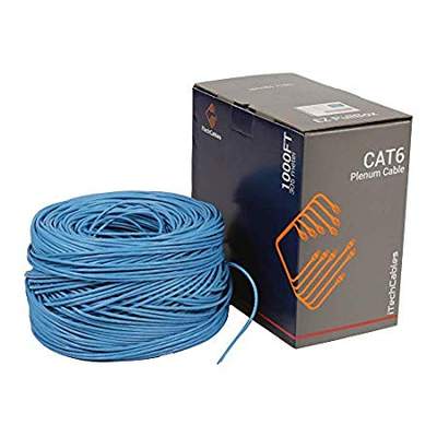 推荐550MHz CAT6 Plenum 1000FT Cable 23AWG Solid Conductor UT