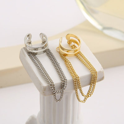 推荐New Long Tassel Ear Cuff Multilayer No Piercing Hook Cli