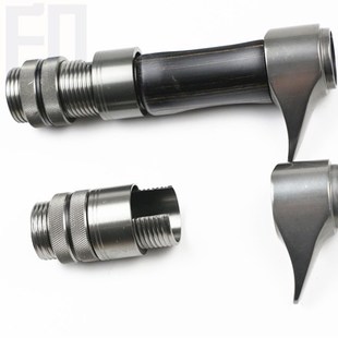 DIY鱼竿手柄处用金属件路亚竿筏竿轮座固定铝件手把配件