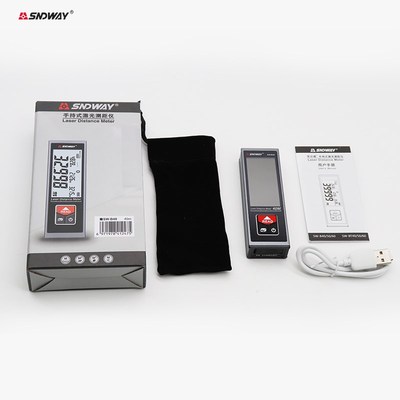 Mini Laser Distance Meter Rechargeable Rangefinder 40M 50M 6