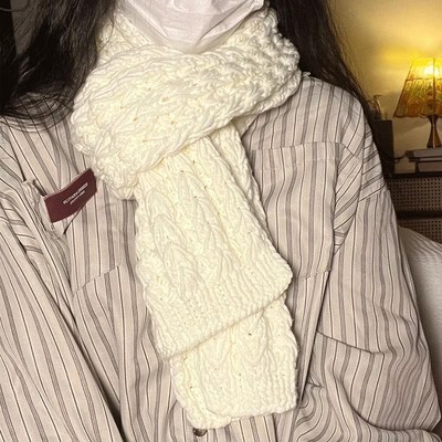 针织围巾手工diy编织材料包毛线情人棉手织冬季男生围脖送男朋友