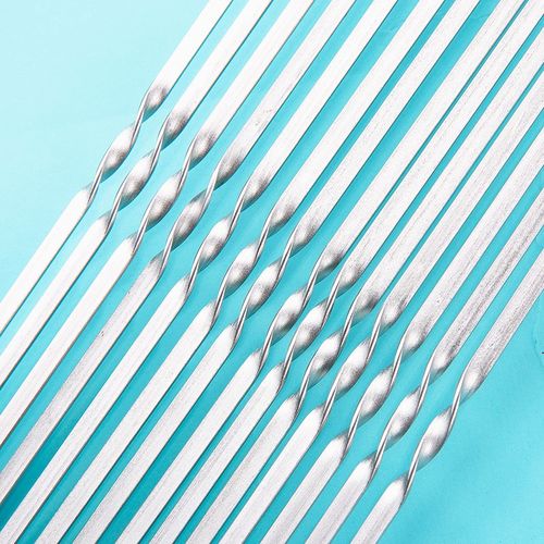 烧烤扁签子不锈钢串签烤肉钎子烤肉工具羊肉串钢签字钢针烧烤用品