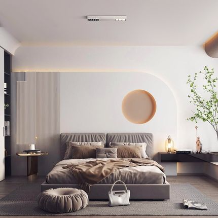 明装筒灯极简超薄led天花吸顶灯长方形防眩射灯客厅无主灯照明