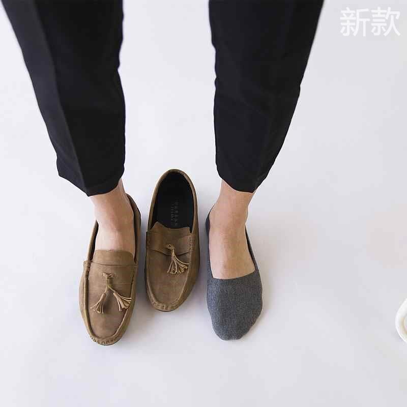 船袜男士超薄全隐形不掉防滑硅胶跟黑袜底男夏季防脱脚底袜子新款