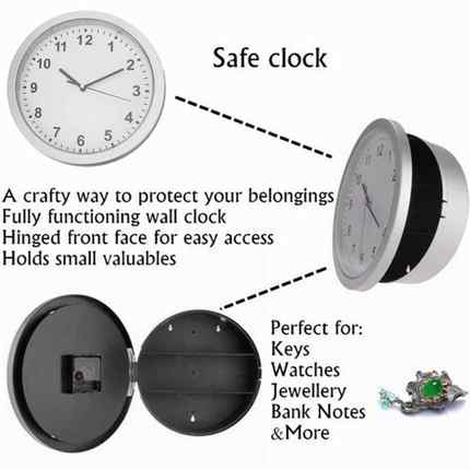 Hidden safe Large Wall Clock safety box secret secuirty box