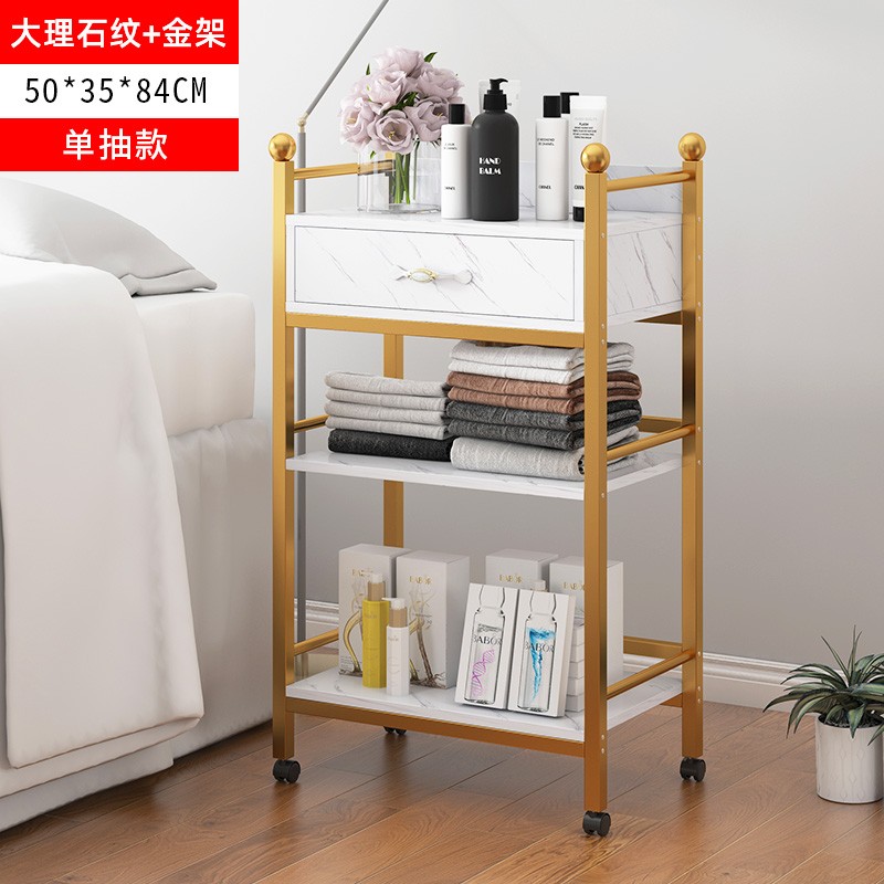 白色美容院多功能小推车理发店专用移动仪器收纳置物架美甲工具车