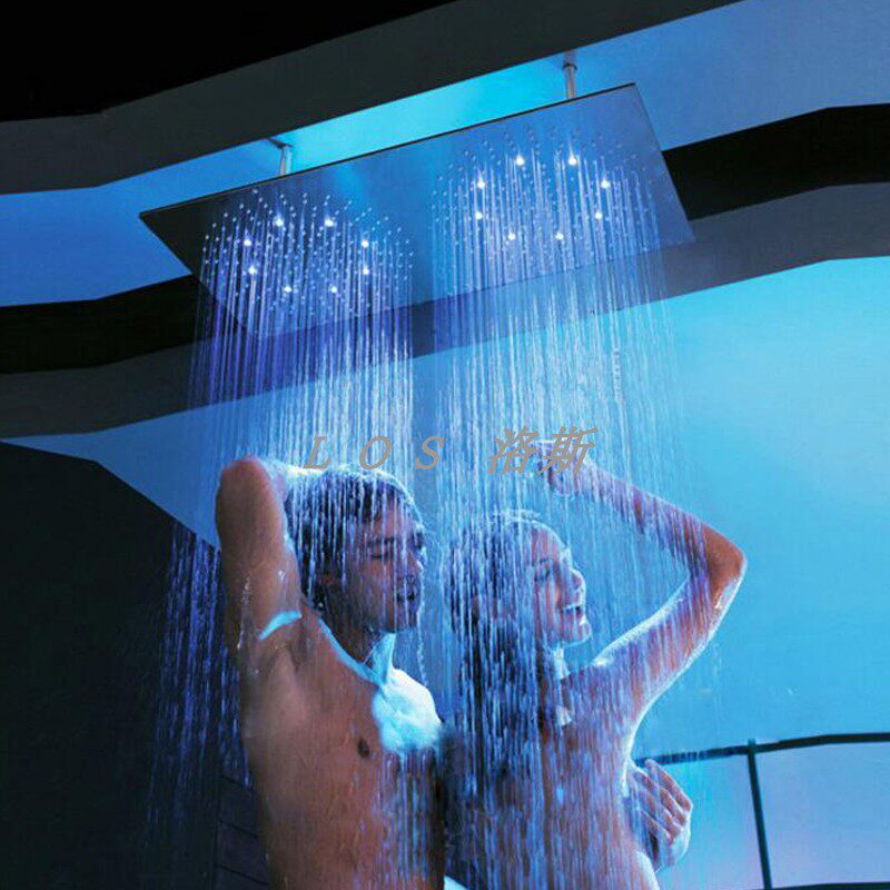 超大淋浴花洒喷头套装洗澡v淋雨喷头带手喷下出水龙头开关创意花