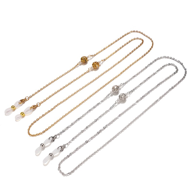 复古眼镜b链时尚金属女款挂脖墨镜防丢放掉口罩链耳机链不锈钢挂