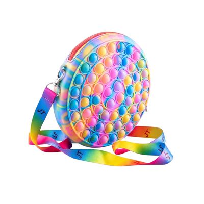 速发Fashion popet Push its Bubbles Toy Rainbow Shoulder Bags