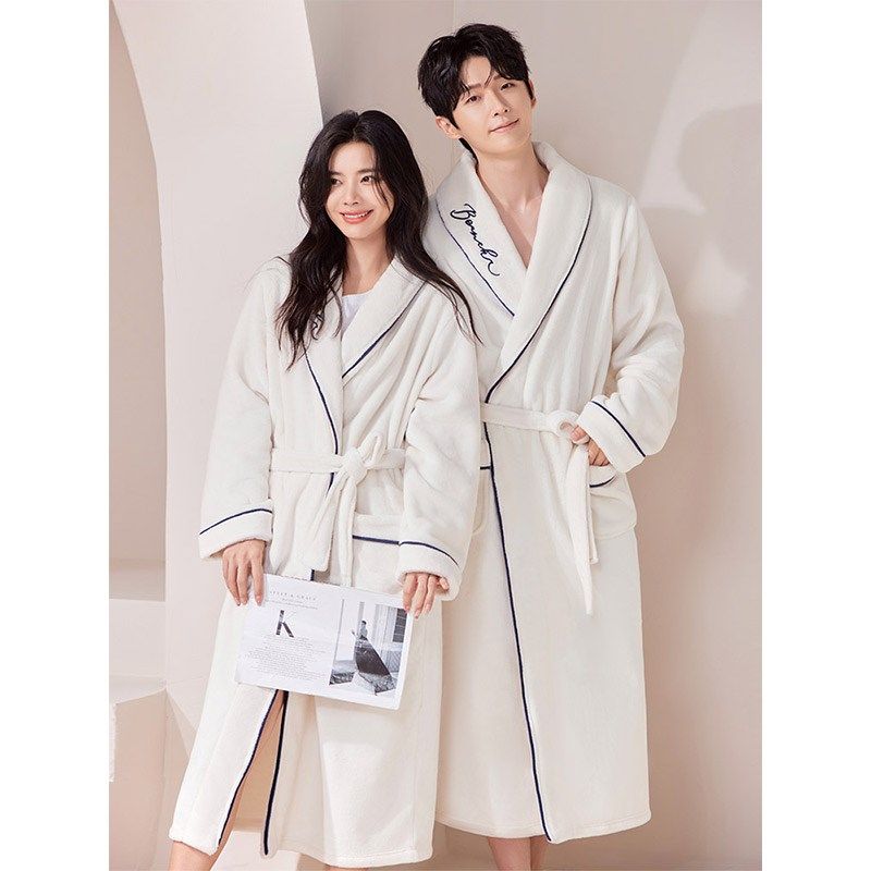 睡袍女春秋季浴袍女长款情侣睡衣2024年新款秋冬款浴袍男家居服,女士内衣/男士内衣/家居服,睡袍/浴袍,淘宝优惠券,粉丝福利购,淘宝优惠卷