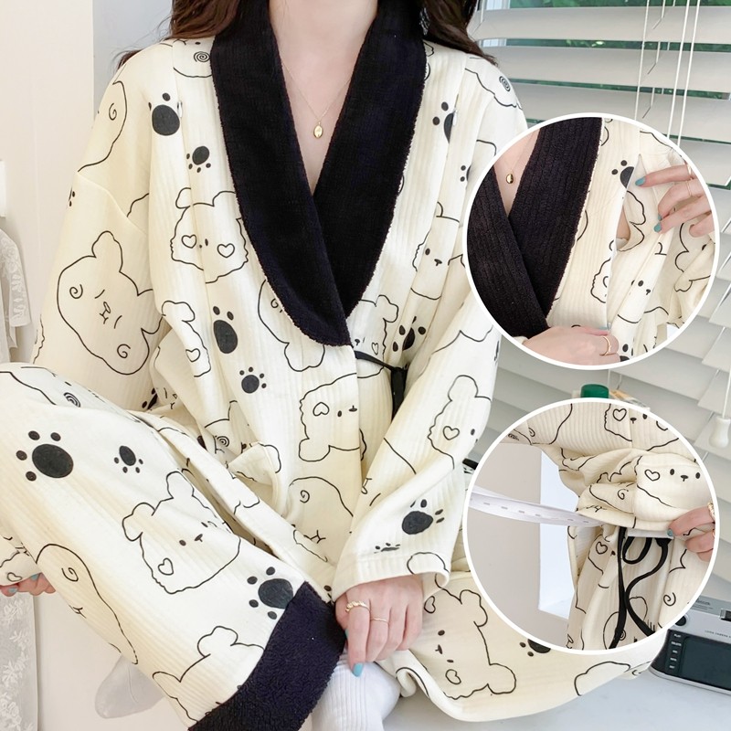 秋冬款空气棉月子服加厚孕妇和服睡衣春秋纯棉产后哺乳期喂奶套装,孕妇装/孕产妇用品/营养,家居服套装,淘宝优惠券,粉丝福利购,淘宝优惠卷