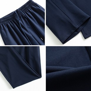 秋季藏蓝色校服裤男女高中学生运动裤纯色直筒长裤透气面料做工好