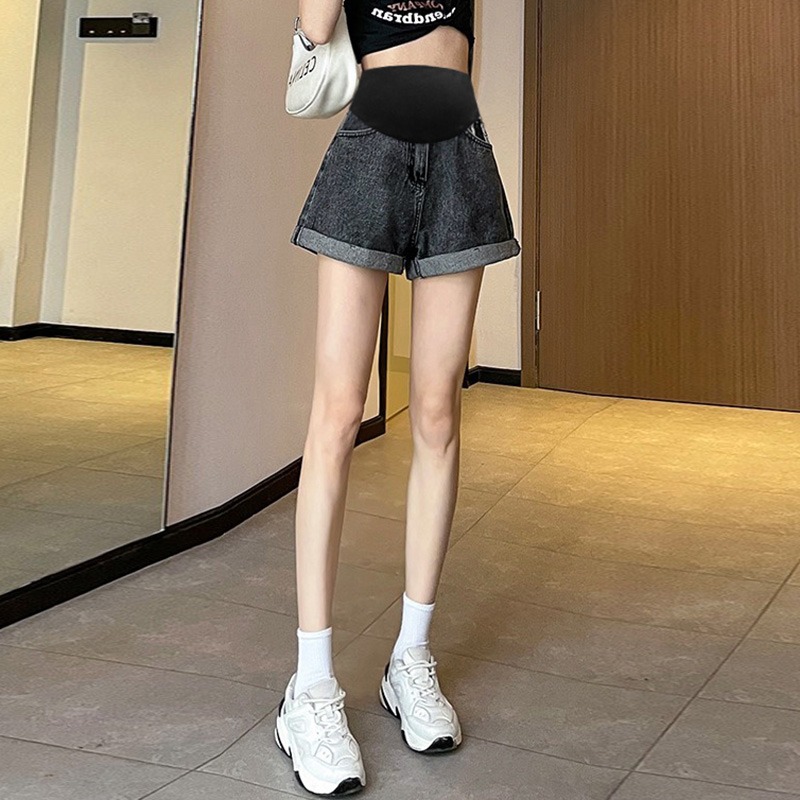 孕妇短裤外穿夏天薄款牛仔裤夏季大码孕早期宽松打底裤子夏款夏装