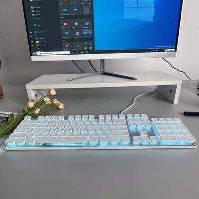 静音键盘有线机械手感鼠标套装女生办公笔记本作家码字专用