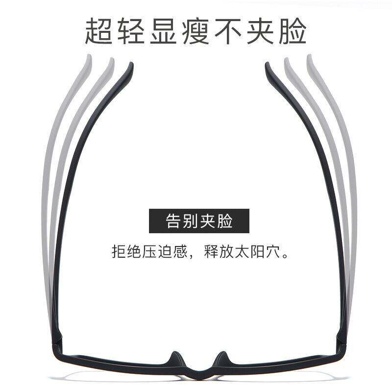 配近视眼镜男女玻璃镜片大脸全框100度200度300度400平光变色超轻