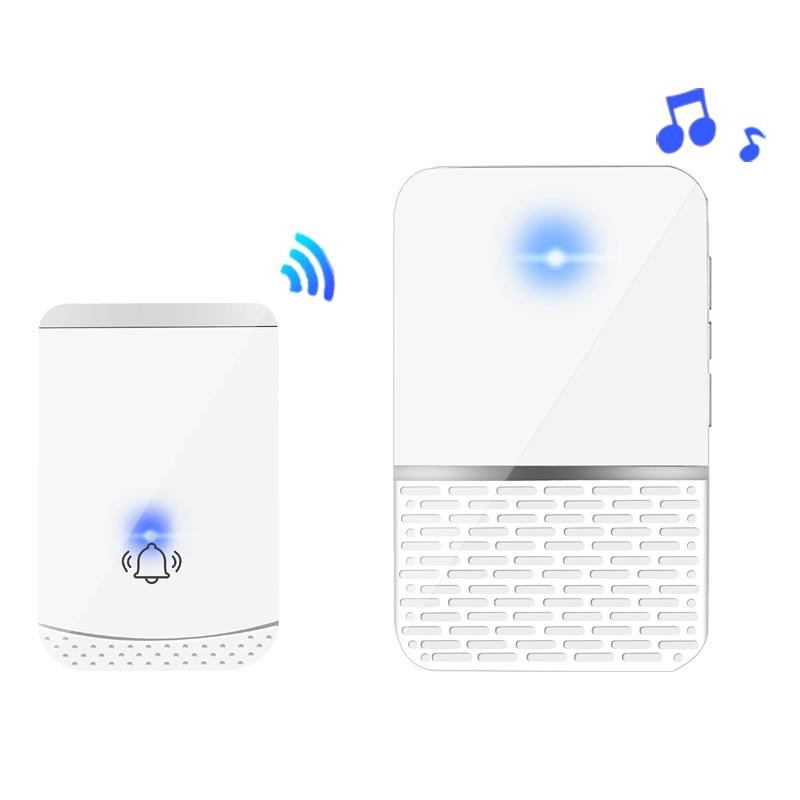 无线门铃不用电池一拖一二 家用 1拖2 防水电子遥控门铃 呼叫器