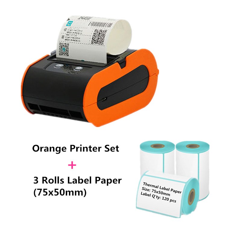 极速GOOJPR 2 IN 1 Portable 20-80mm hermal Barcode Printer QR