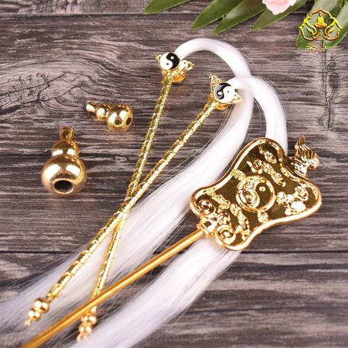 八卦拂尘葫芦老君扇法器锌合金扇子太上老君太乙真人小浮尘甩子